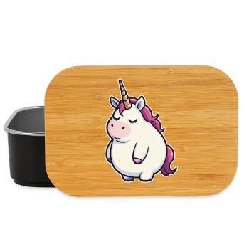 Witziges Einhorn - Lunch Box - Schwarz - Vorne