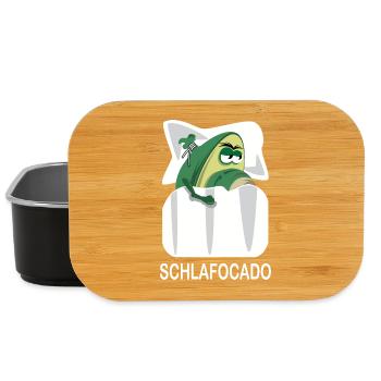 Schlafocado Avocado Schlafshirt offiziell lustig - Lunch Box - Schwarz - Vorne