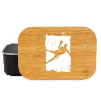 Handball Wurf Explosion Zerstörung Illustration - Lunch Box - Schwarz - Vorne