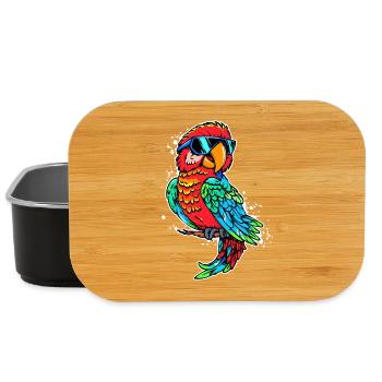 Bird Lover, Parrot, Animal, Bird, Pet, Jungle - Lunch Box - black - Front