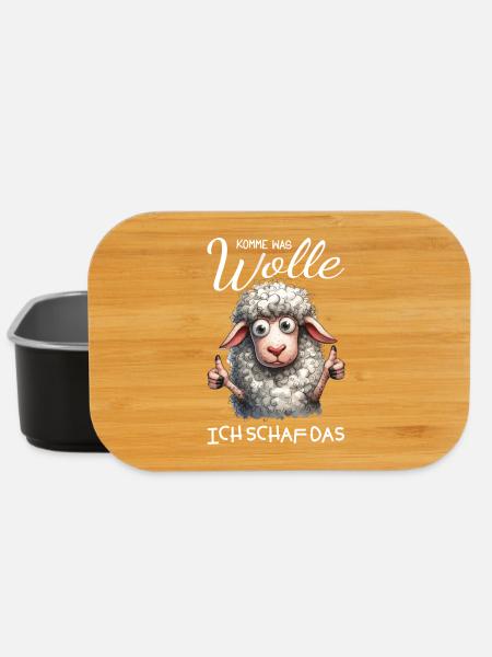 Komm Wolle Ich Schaf Das - Lunch Box - Schwarz