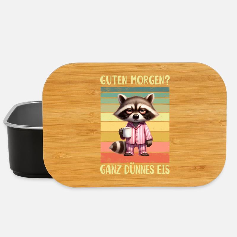 Waschbär Morgenmuffel - Lunch Box - Schwarz