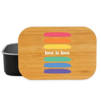 Mois de la fierté LGBT - Love is Love - Boîte à goûter - noir - Devant