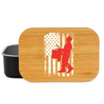 USA Patriotic drummer - Lunch Box - black - Front