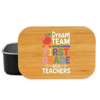 Dream Team First Grade Teachers Back To School - Lunch Box - Schwarz - Vorne