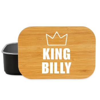 King Billy Crown Shirt – Name Starting with B - Lunch Box - black - Front
