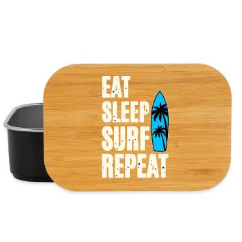 Eat Sleep Surf Repeat - Lunch Box - black - Front