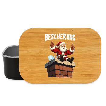 Bescherung Auf Dem Schornstein Weihnachtsmann - Lunch Box - Schwarz - Vorne