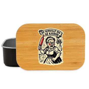 Do schwillt ma dä Kamm - Badische Sprüche - Lunch Box - Schwarz - Vorne