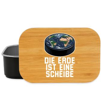 Die Erde Ist Eine Scheibe Eishockey - Lunch Box - Schwarz - Vorne
