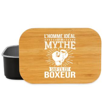 Der ideale Mann ist ein Mythos, es sei denn, er ist ein Boxer - Lunch Box - Schwarz - Vorne