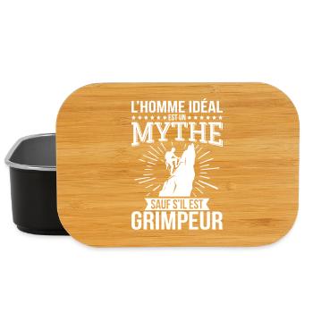 The ideal man is a myth unless he is a climber - Lunch Box - black - Front
