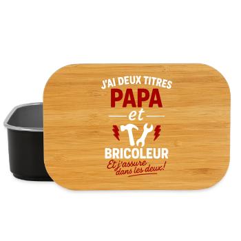 Vatertagsgeschenk-Idee für Vatertag von Papa und Handwerker - Lunch Box - Schwarz - Vorne