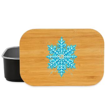 Schneeflocke | Berg | Skifahren | Snowboarden - Lunch Box - Schwarz - Vorne