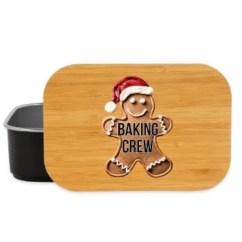 Baking Crew Gingerbread Man Cuisson de Noël - Boîte à goûter - noir - Devant
