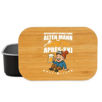 Vieux - Cadeau Après-Ski Fun - Boîte à goûter - noir - Devant
