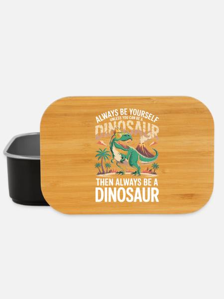Sei immer du selbst, es sei denn, du kannst ein Dinosaurier sein - Lunch Box - Schwarz