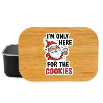 Le Père Noël ici pour les cookies - Boîte à goûter - noir - Devant