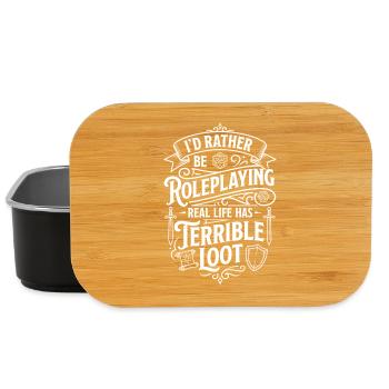 Ich spiele lieber Rollenspiel – Loot ist besser - Lunch Box - Schwarz - Vorne