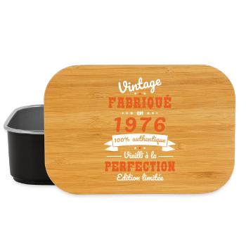 1976 – Vintage – Aged to perfection - Lunch Box - black - Front