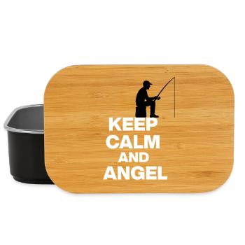 KEEP CALM AND ANGELN! ANGLER RUHE weiß - Lunch Box - Schwarz - Vorne