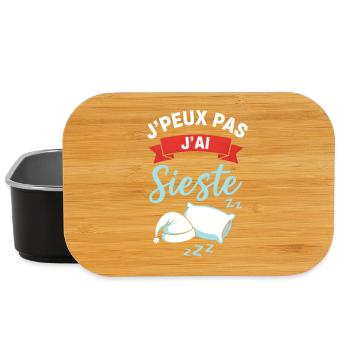 Ich habe ein Nickerchen: Sanfte Pause - Lunch Box - Schwarz - Vorne