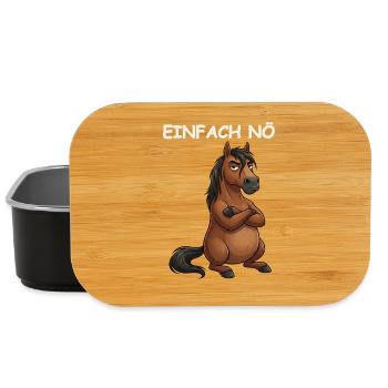 Pferd Lustiger Spruch - Lunch Box - Schwarz - Vorne