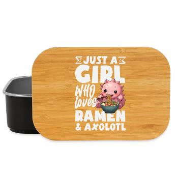 Cute Axolotl Kawaii Axolotl Lover - Lunch Box - black - Front