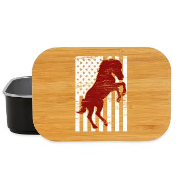 4. Juli USA Reiten - Lunch Box - Schwarz - Vorne