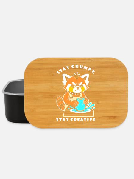 Stay Creative Pottery Panda - Lunch Box - black