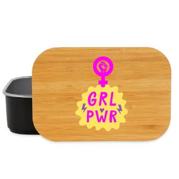 GIRL POWER – HEART OF STRENGTH! ♀ GIRLS SISTERS - Lunch Box - Schwarz - Vorne