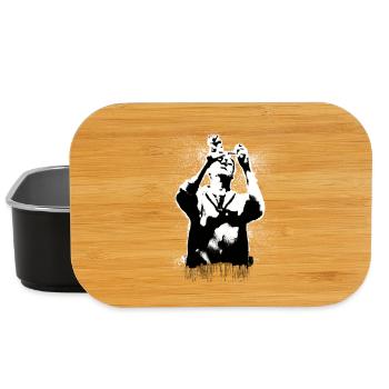 Silhouette noire et blanche du désespoir - Boîte à goûter - noir - Devant