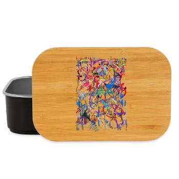 Abstract - Lunch Box - black - Front