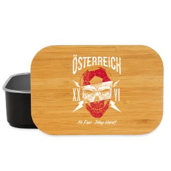 ÖSTERREICH Fußball Fan Totenkopf Flagge - Lunch Box - Schwarz - Vorne