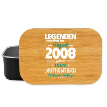 18. Geburtstag - Legenden wurden im August 2008 - Lunch Box - Schwarz - Vorne