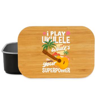 I Play Ukulele Whats Your Superpower Hawaii Musik - Lunch Box - Schwarz - Vorne