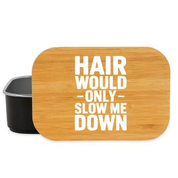 Hair Would Only Slow Me Down - Lunch Box - black - Front