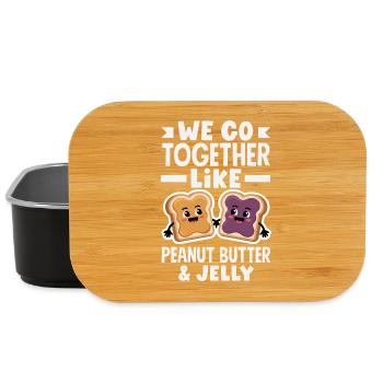 Erdnussbutter & Marmelade Partnerlook Design - Lunch Box - Schwarz - Vorne