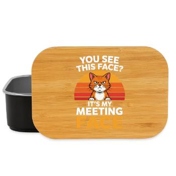 You See This Face Its My Meeting Face Funny - Lunch Box - black - Front