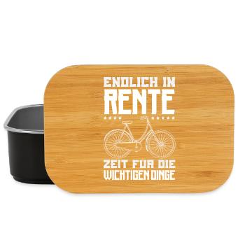 Endlich In Rente Fahrrad - Lunch Box - Schwarz - Vorne
