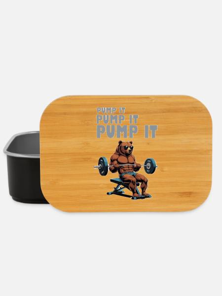 Powerbear in a fitness look - Lunch Box - black