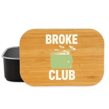 Broke Club Empty Wallet - Lunch Box - black - Front