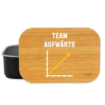 Team Aufwärts (Erfolg / Fortschritt / NEG Gold 2C) - Lunch Box - Schwarz - Vorne