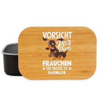 Dackel Frauchen Harmlos - Lunch Box - Schwarz - Vorne