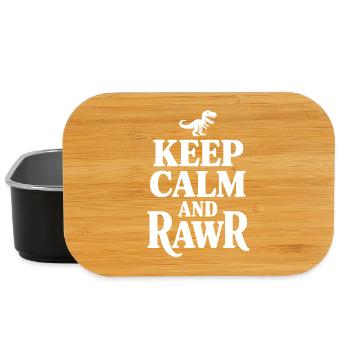 Keep Calm And Rawr - Lunch Box - black - Front