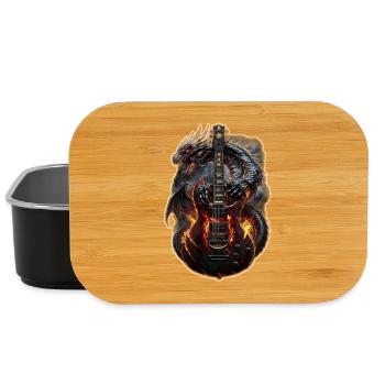 Dragon Rock – Burning Guitar - Lunch Box - black - Front