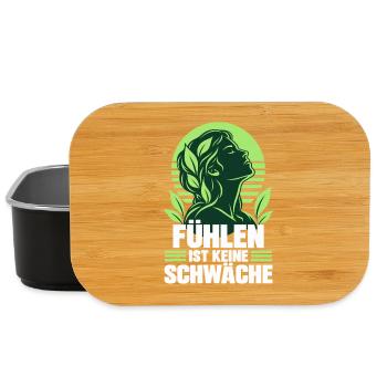 FÜHLEN IST KEINE SCHWÄCHE – Mentale Gesundheit  - Lunch Box - Schwarz - Vorne