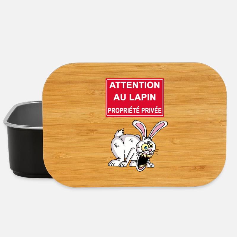 Attention au lapin blanc - Boîte à goûter - noir