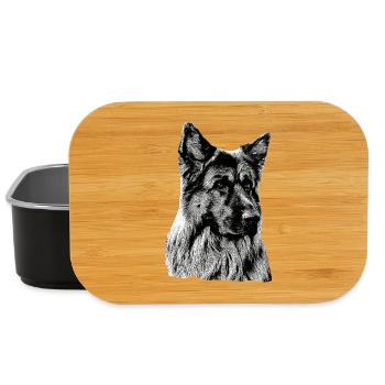 Schäferhund Deutscher Schäferhund German Shepherd - Lunch Box - Schwarz - Vorne