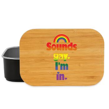 Sounds gay I'm in - rainbow pride LGBTQ design - Lunch Box - Schwarz - Vorne